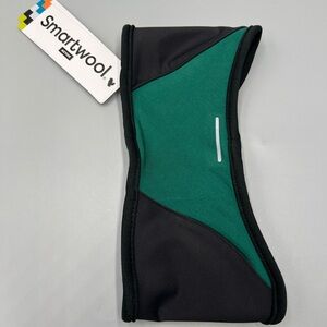 SmartWool Active Wind Headband. Running, Fleece, Evergreen, Merino Wool Blend.